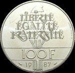 100 francs 1987